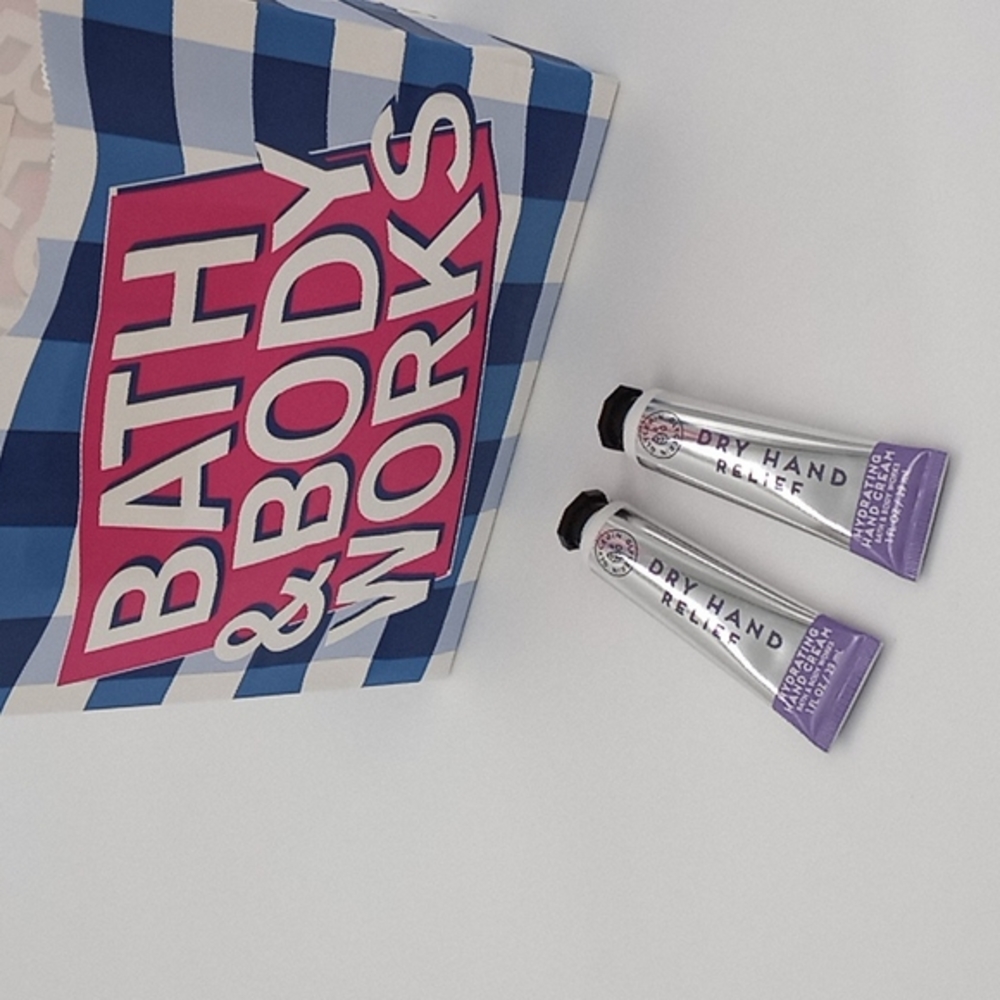 Bath & Body Works Dry Hand Relief Hand Cream Lotion 1oz. Tube x2